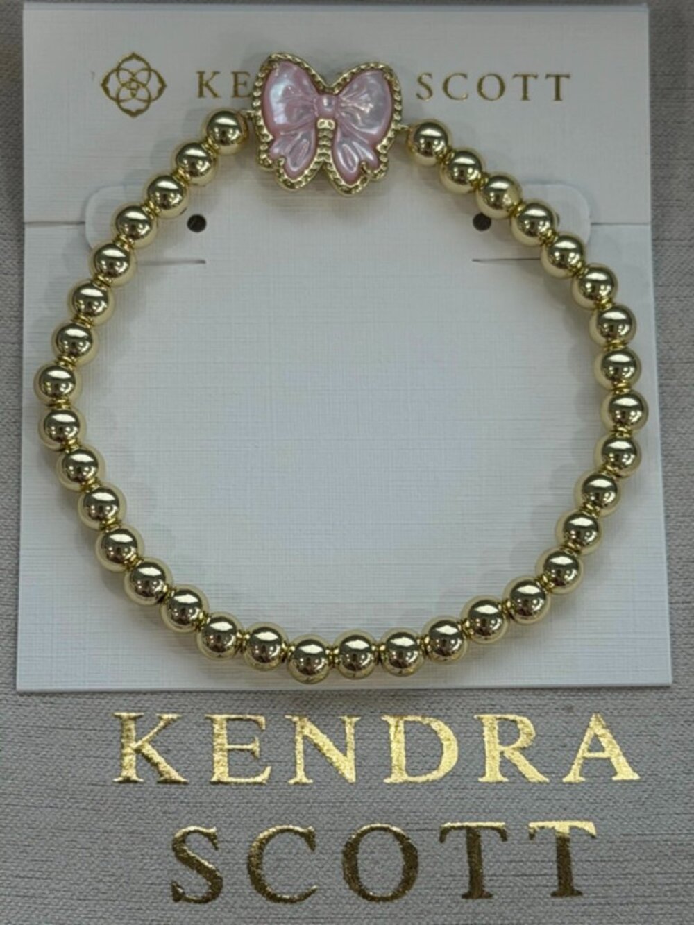 Kendra Scott pink bow bracelet